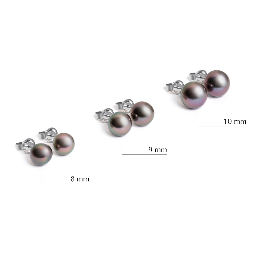 Black south sea pearl available in 8mm 9mm and 10mm size. High luster Tahitian Pearls